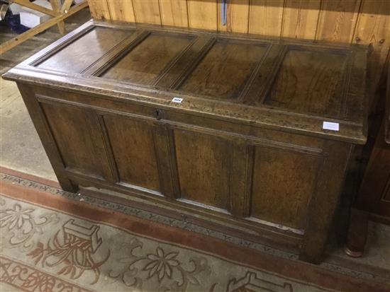 17th Century panelled oak coffer